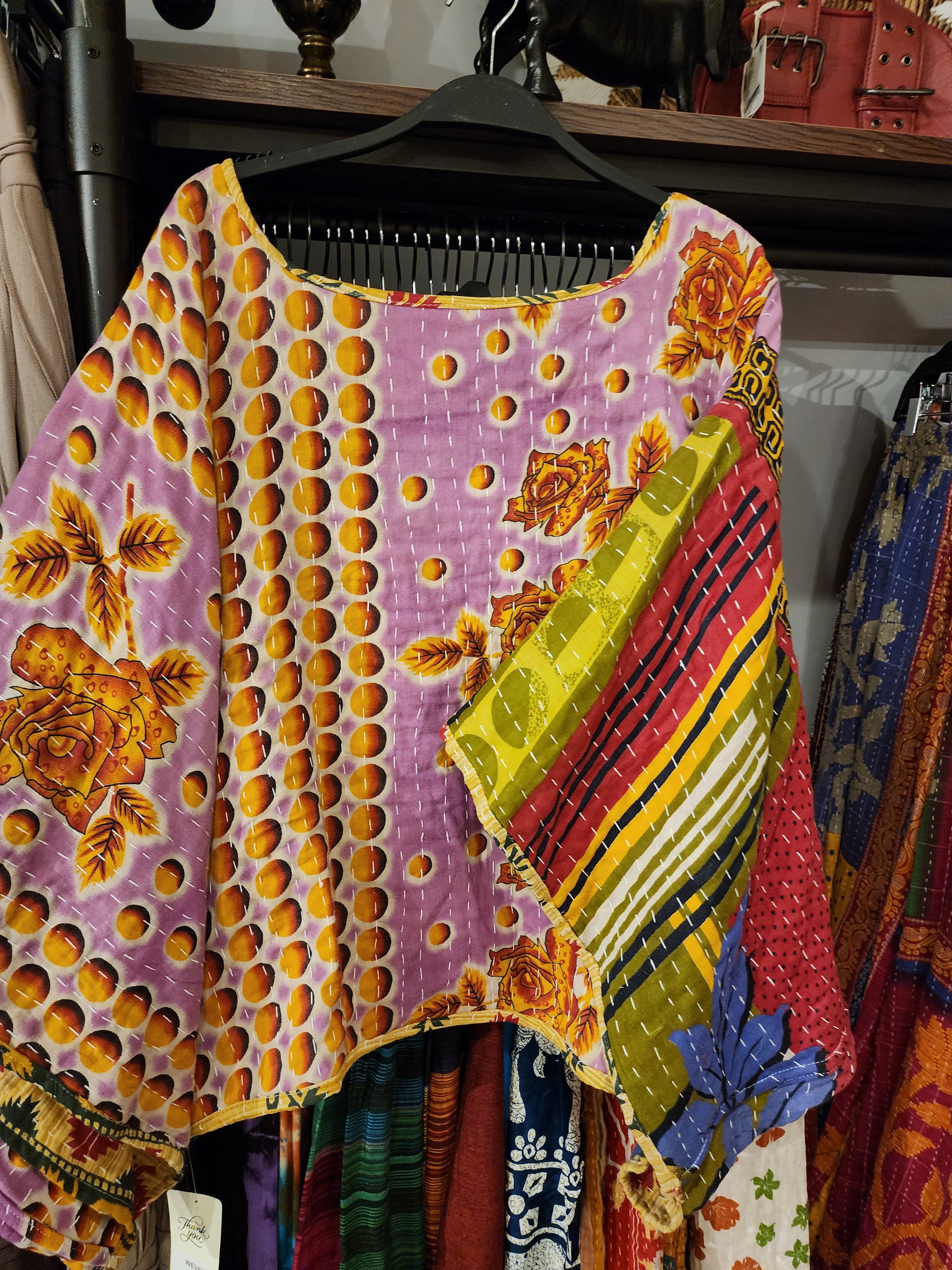 Kantha Mustard Lilac Tunic